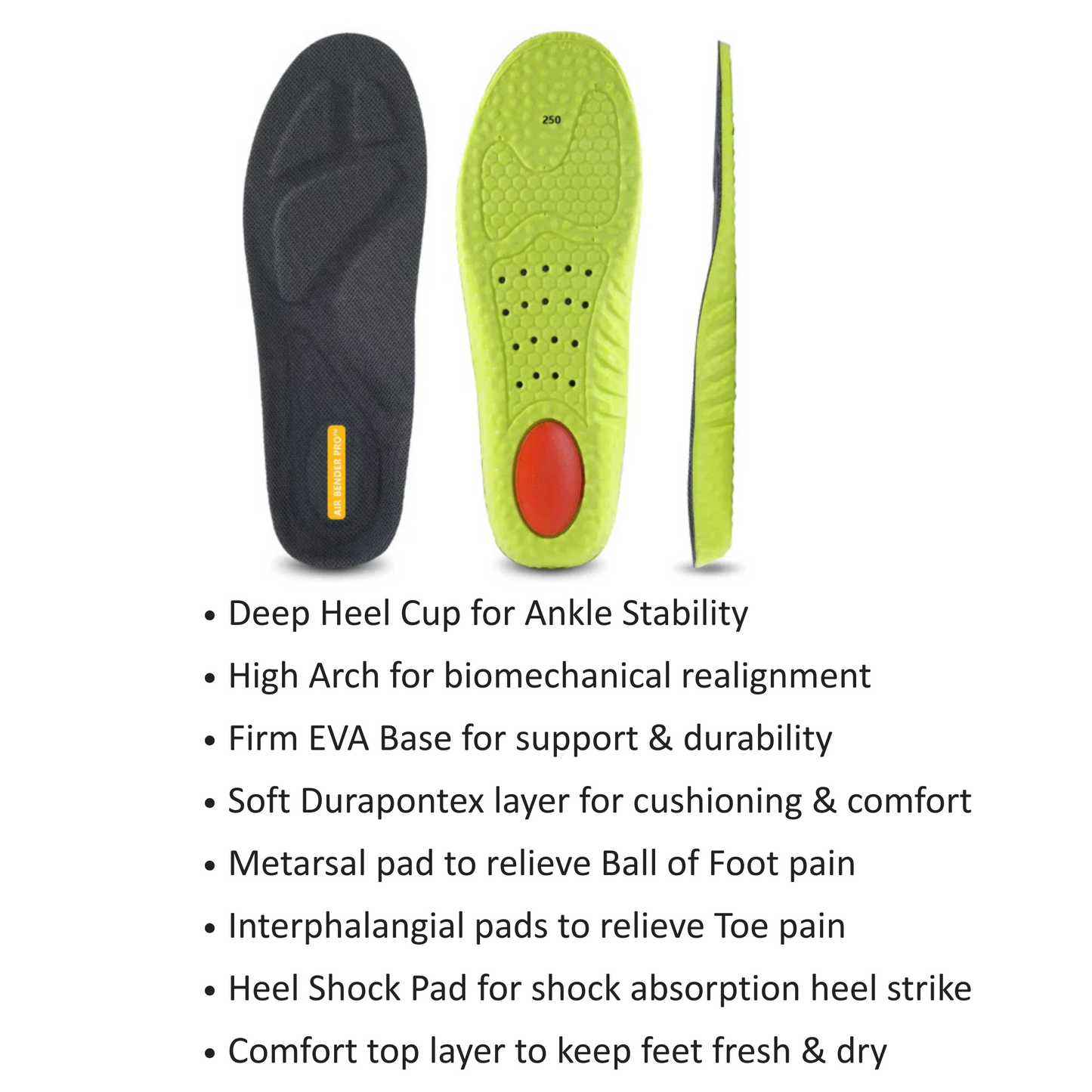 AIR BENDER PRO ORTHOTIC INSOLES